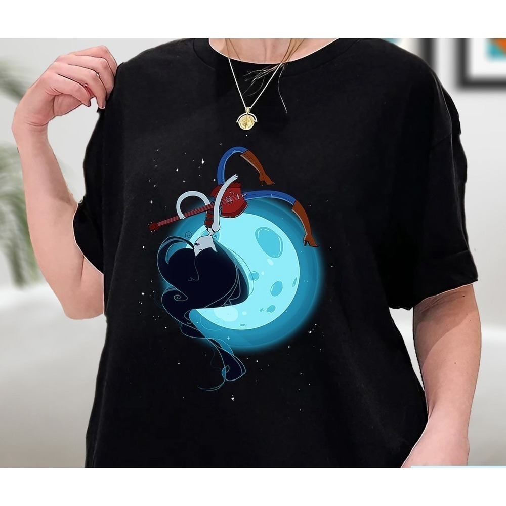 Marceline The Vampire Queen Playing Banjo Adventure Time TV Series Retro T-Shirt